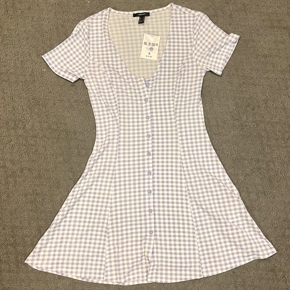 Forever 21 plaid fit and flare dress